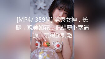 [MP4/ 359M] 清秀女神，长腿，貌美如花，把胡萝卜塞逼逼，玩得超刺激