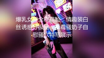 爆乳女神全程露脸，情趣装白丝诱惑好极品，揉着骚奶子自慰骚穴特写展示